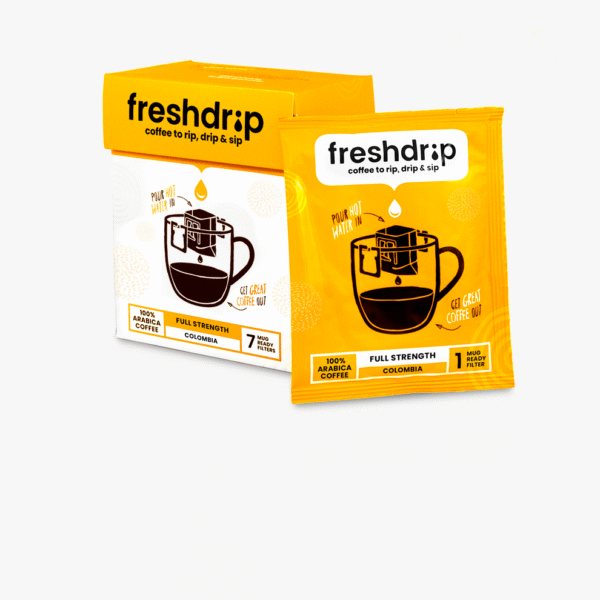 freshdrip-columbia-full-strength.jpg.png Freshdrip - Columbia - Filter coffee (full strength) - 7 pack