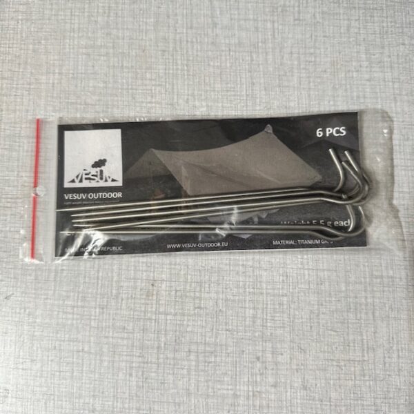 vesuv-tent-peg-titanium.jpg Vesuv - titanium hook tent pegs - 6 pegs
