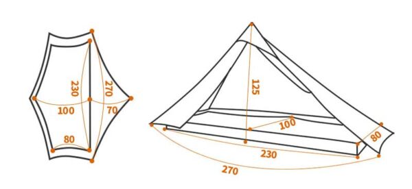 3F UL gear - Lanshan 1 - 1-person tent