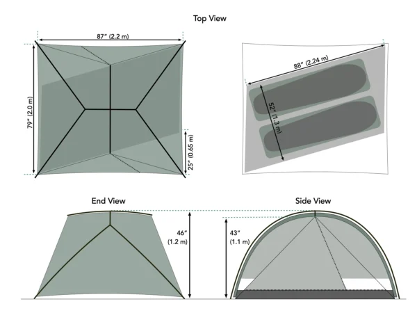 Durston - X-Dome 2 - lightweight 2 person freestanding tent
