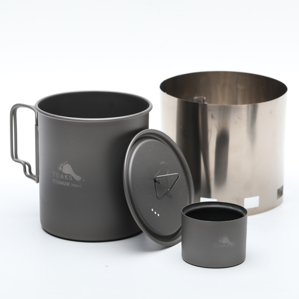 TOAKS - Windscreen Stand, Alcohol Stove and 750ml Pot Combo
