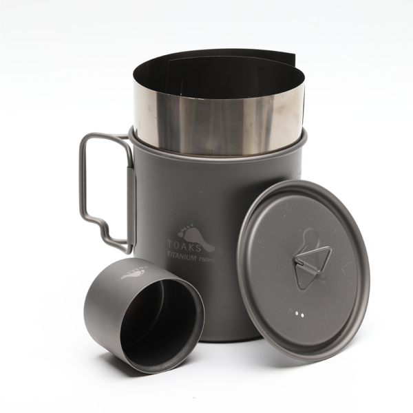TOAKS - Windscreen Stand, Alcohol Stove and 750ml Pot Combo